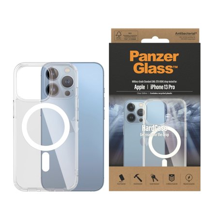 Panzer Transparent w. White MagSafe iPhone 13 Pro HardCase PanzerGlass - High quality tempered glass screen protector