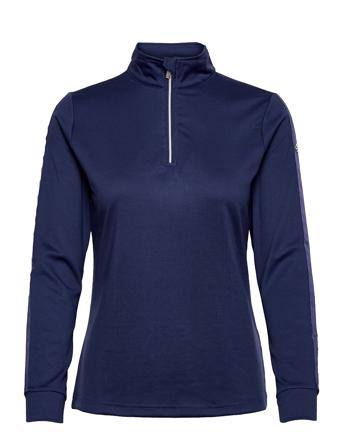 Anna Ls Half Neck T-shirts & Tops Long-sleeved Blå Daily Sports