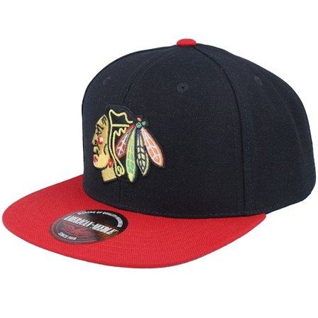 American Needle - NHL Musta snapback Lippis - Chicago Blackhawks 400 Series Black/Red Snapback @ Hatstore