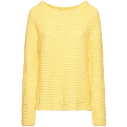 Weekend, Round-neck Knitwear Geel, Dames, Maat:M