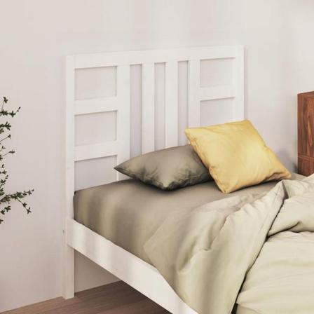 Vidaxl Sänggavel Vit 81x4x100 Cm Massiv Furu Vit
