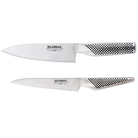Global Knivset 2 delar, G-58 + GS-14 - Köp Global-knivar och tillbehör hos Bagaren och Kocken | Matlagning > Köksknivar > Knivset | Bagaren och Kocken