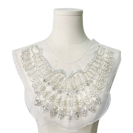 Dingzhu Rhinestone Collar Bröst Blomkrage Brosch Tillbehör