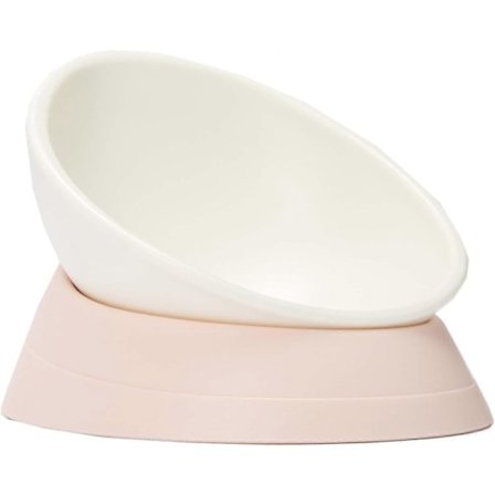 Bulldog Skål Halkfri Hund Katt Skål Avtagbar Gummi Hundskål Steril Lutande Husdjursmatare Lutande Bas