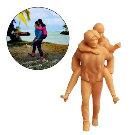 1/64 Skala Umalet Par Dukke Harpiksfigurer Model Dekoration