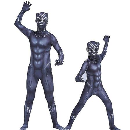 Halloween Black Panther Jumpsuit Kids Cosplay Costume Performance Clothing Tmall 14-15 Years