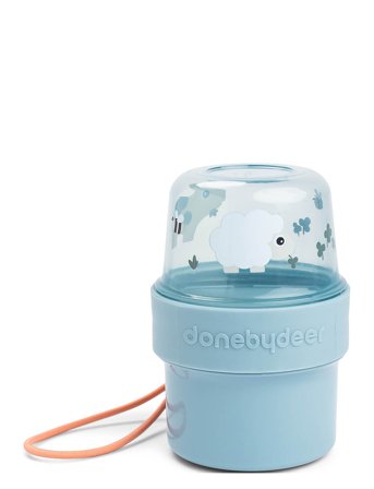Done by Deer To Go 2-Way Snack Container S Tiny Farm Blue - Blue - Ø8X H 11.5CM.150ML&150ML