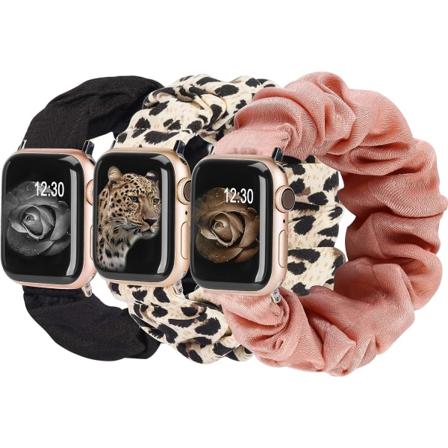 3 kpl yhteensopiva Apple Watch -rannekke Scrunchies 38 mm kangas So