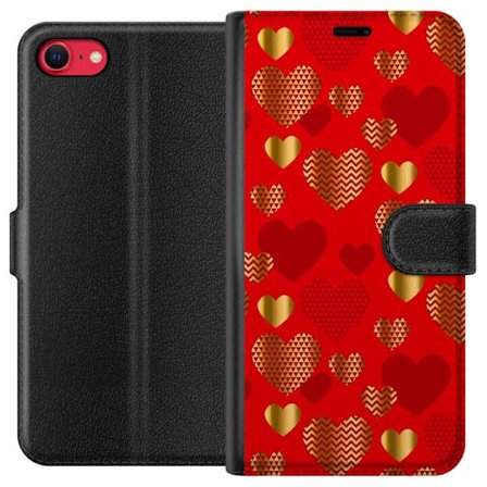 Kompatibel Tegnebogsetui til Apple Apple iPhone SE (2020) GoldenHearts