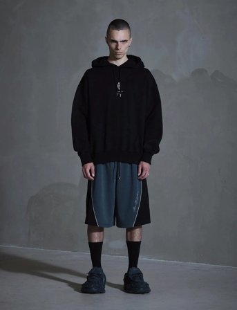 HAN Kjøbenhavn Diamond Oversized Hoodie - Black - XXL