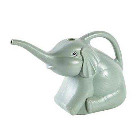2L Watering Can Elephant Shape Large Capacity Extra Long Spout One-Piece Construction Gardening Tool for Kids