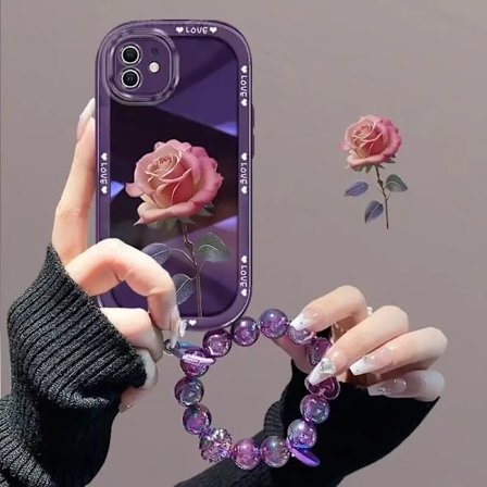 Mobiltelefon 13/14 professionellt mobiltelefonfodral kompatibelt med iPhone 16 professionell kristallrosa kompatibelt med 13 professionell droppskydd 