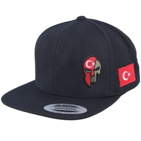 Army Head - Türkiye Army Skull Black Snapback Snapback Black Cap - @ Hatstore