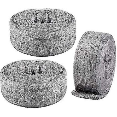 3 stk. Ståluld 0000 Mus Fyld Stof Hjem Garage Beskyt