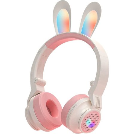 Børne bluetooth headset, kanin, LED lys