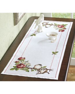 Stickpackung Läufer Zwischen Rosen