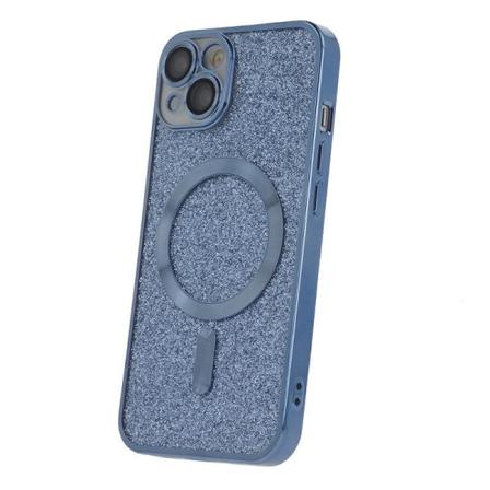 iPhone 14 PRO - Magasafe 2i1 Glitter / Transparent Chrome Skal Blue