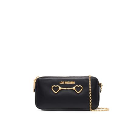 Love Moschino, Small Crossbody BAG Zwart, Dames, Maat:ONE Size