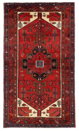 Hand Knotted Persian Hamadan Rug 130X230 Dark Red/Black