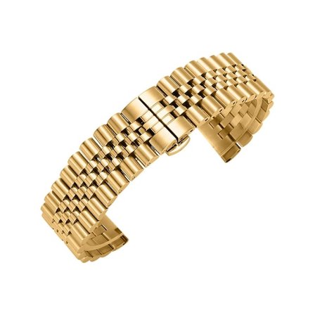 Urrem til Apple Watch iWatch til 1-7 generationer - størrelse 38-40-41mm guld - oksering fem perler