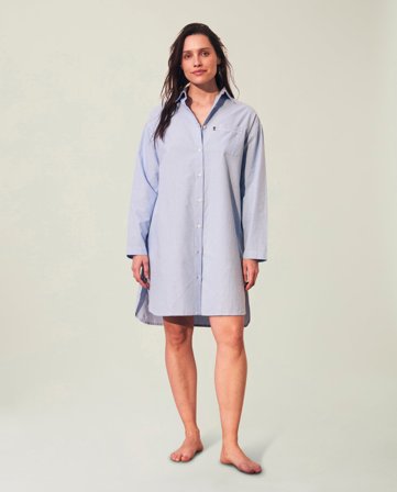 Lexington Icons Luna natskjorte i oxfordbomuld