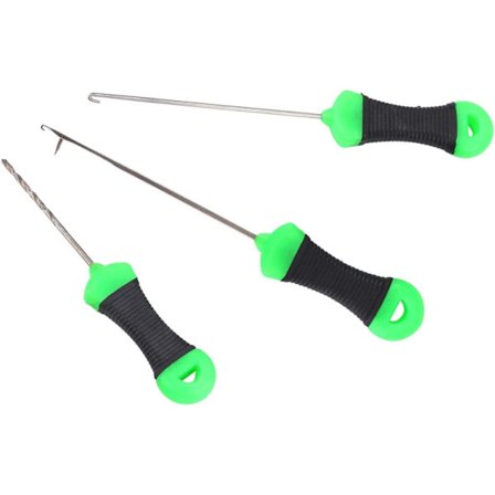 3 stk. agn-nåle, agn-nålesæt, krog-nål, karpe-agn