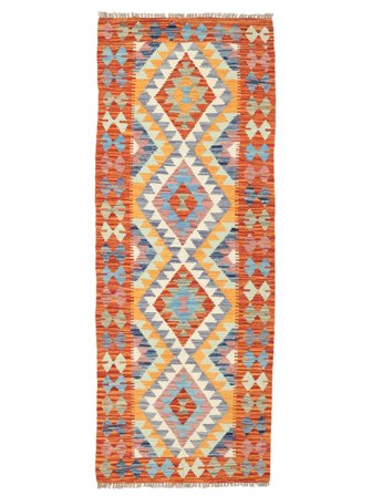 Kelim Afghan Old Stil Teppich Orientalischer Läufer (Wolle, Afghanistan)