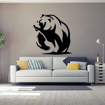 En stor björn vinyl vägg klistermärke