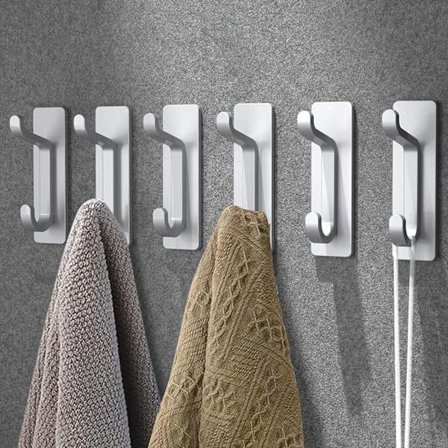 Sølv Klæbende Væghængt Hængekrog, Badeværelseshåndklæde Hængekrog, Køkkenhåndklæde Hængekrog