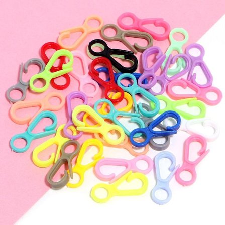 Hummerlås Fargerik Metall Hummer 60STK MULTI-SETT