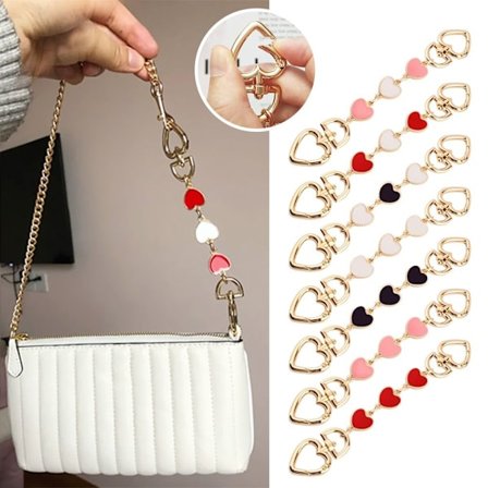 Bag Chain Strap Extender Hjärtformad hängande ersättningskedja