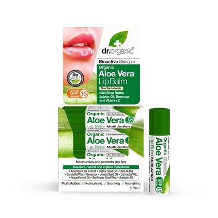 Dr Organic Aloe Vera Leppepomade 5,7 ml