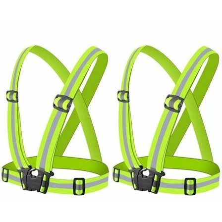 Säkerhetsväst reflexväst 2 st gul säkerhetsväst nattlöpningslinje ridning motorcykel vuxen barn