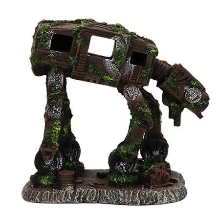 Akvariedekoration Høj Imitation Landskab Resin Robot Hund Akvarie Ornament til Akvarium