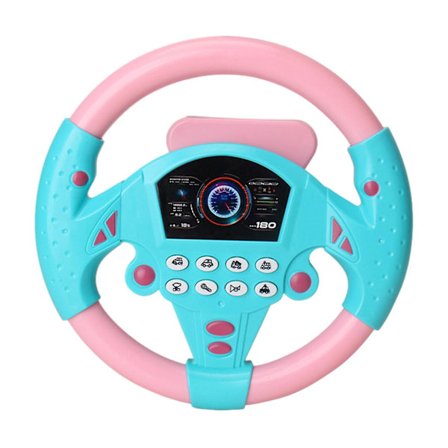 Simuleringsbil Ratt med Sugkopp Multifunktionell Manövrerad Körleksak för Barn