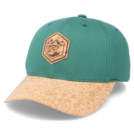 Hunter - Zelená adjustable Kšiltovka - Mountain Badge Fish Patch Spruce/Cork Adjustable @ Hatstore