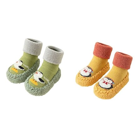2 par Baby Walking Sko og Sokker Baby Anti-Slip Sokker