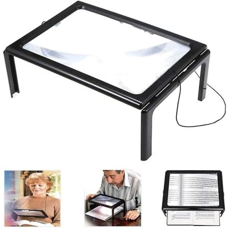 Suurennuslasin yhteensopivuus heikkonäköisille 3x kokosivu handsfree-valo