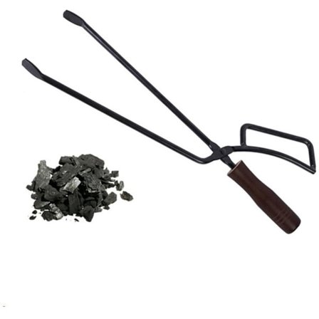 Kraftige 40 cm brændetænger - pejs tilbehør - brandsikre pejsedæksler - lange brændetænger