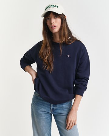 GANT Damen Rundhals-Sweatshirt (S) Blau