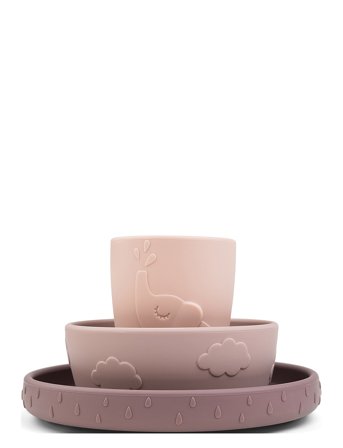 Done by Deer Stick&Stay Spisesæt Deer Friends Pudder - Pink - ONE SIZE