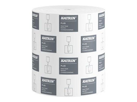 KATRIN Torkrulle Plus M2 2-lagers, 478 ark, utan hylsa, 230 mm, vita - Lyreco - Städ och hygien - Toalettpapper och torkpapper - Torkrullar
