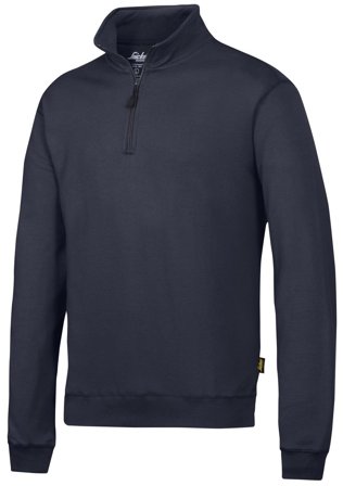 Snickers Workwear 2818 Tröja marinblå, med kort dragkedja L, Arbetskläder