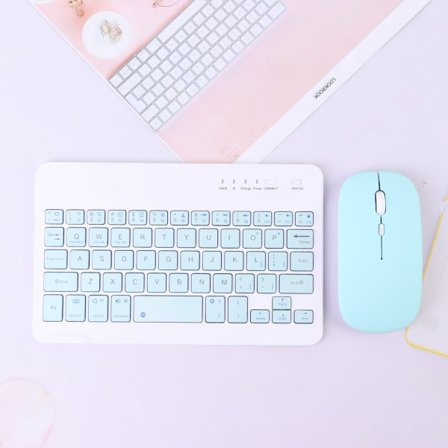 Trådlöst tangentbord för surfplatta Bluetooth-tangentbord och musuppsättning Grön