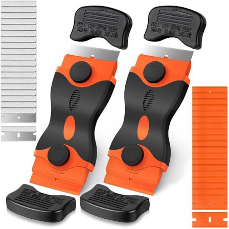 2-pak - To-i-en skraber værktøj, indeholdende 20 plastikblade og 20 metalblade.