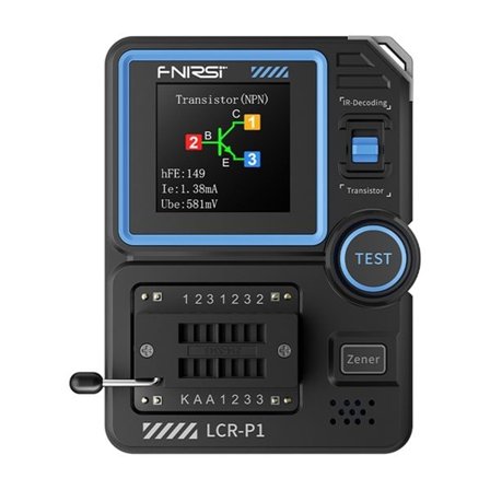 FNIRSI LCR-P1 monitoimikondensaattori- ja transistoritesteri