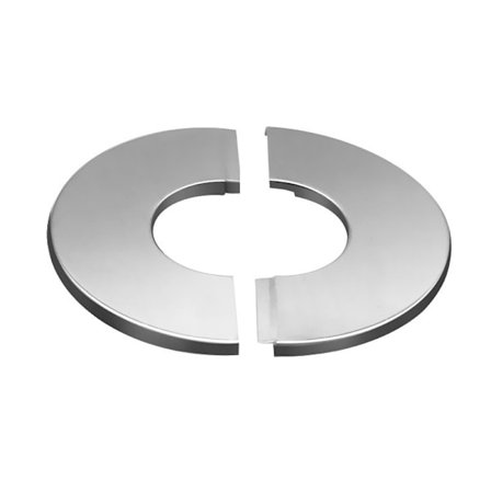 Ovnrørsroset 140 mm dækroset delt rustfrit stål vægroset rørmanchetter haneafdækning 80 mm huldiameter/kant 30 mm (80 mm)