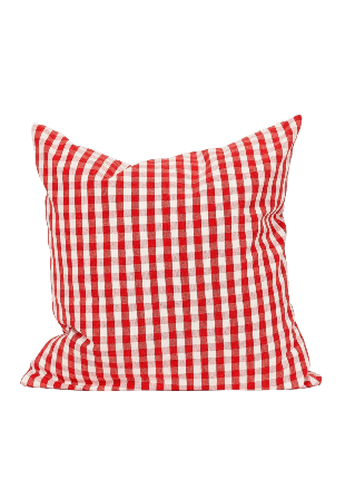 A World of Craft MARIA Kuddfodral 40x40, röd/natur Sovrum Röd 40X40 cm