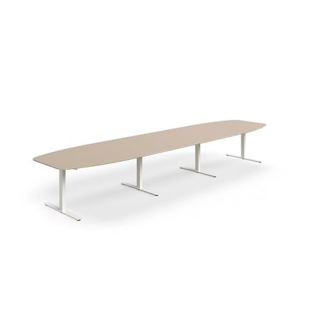 Conference table NOVUS, 4800x1200 mm, white/clay grey