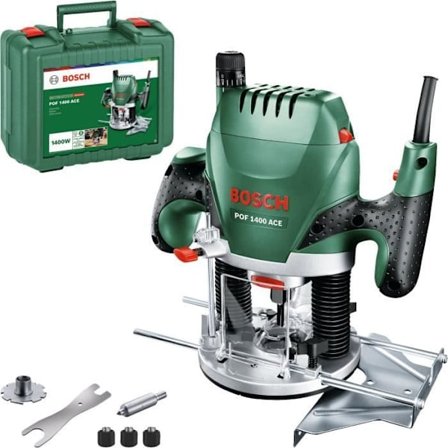 Bosch router - POF 1400 ACE (1400W, levereras med tillbehörsset)